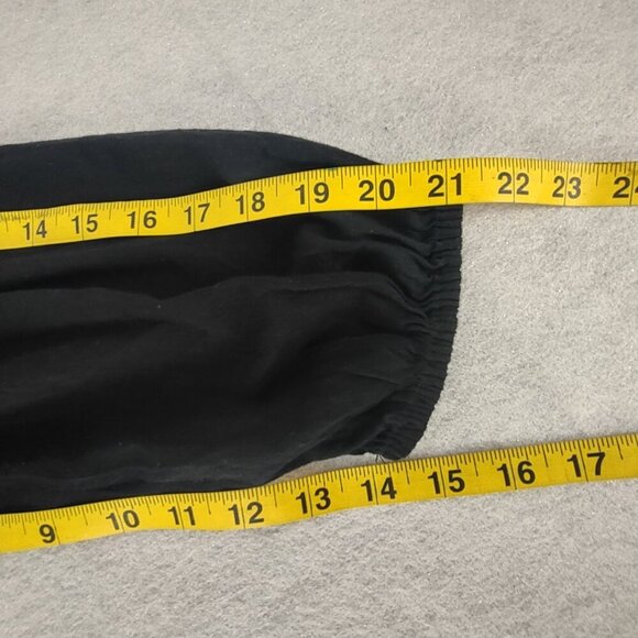 Old Navy Cotton Blend Tunic Dress Black Embroidered V-Neck Lined Size Medium - Picture 11 of 13